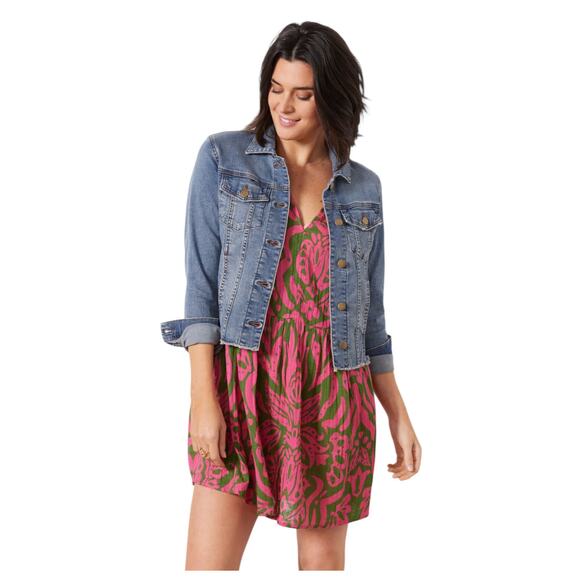 Kut From The Kloth Womens Isabel Fray Hem Denim Jacket Size Small New Befriended - Picture 1 of 10
